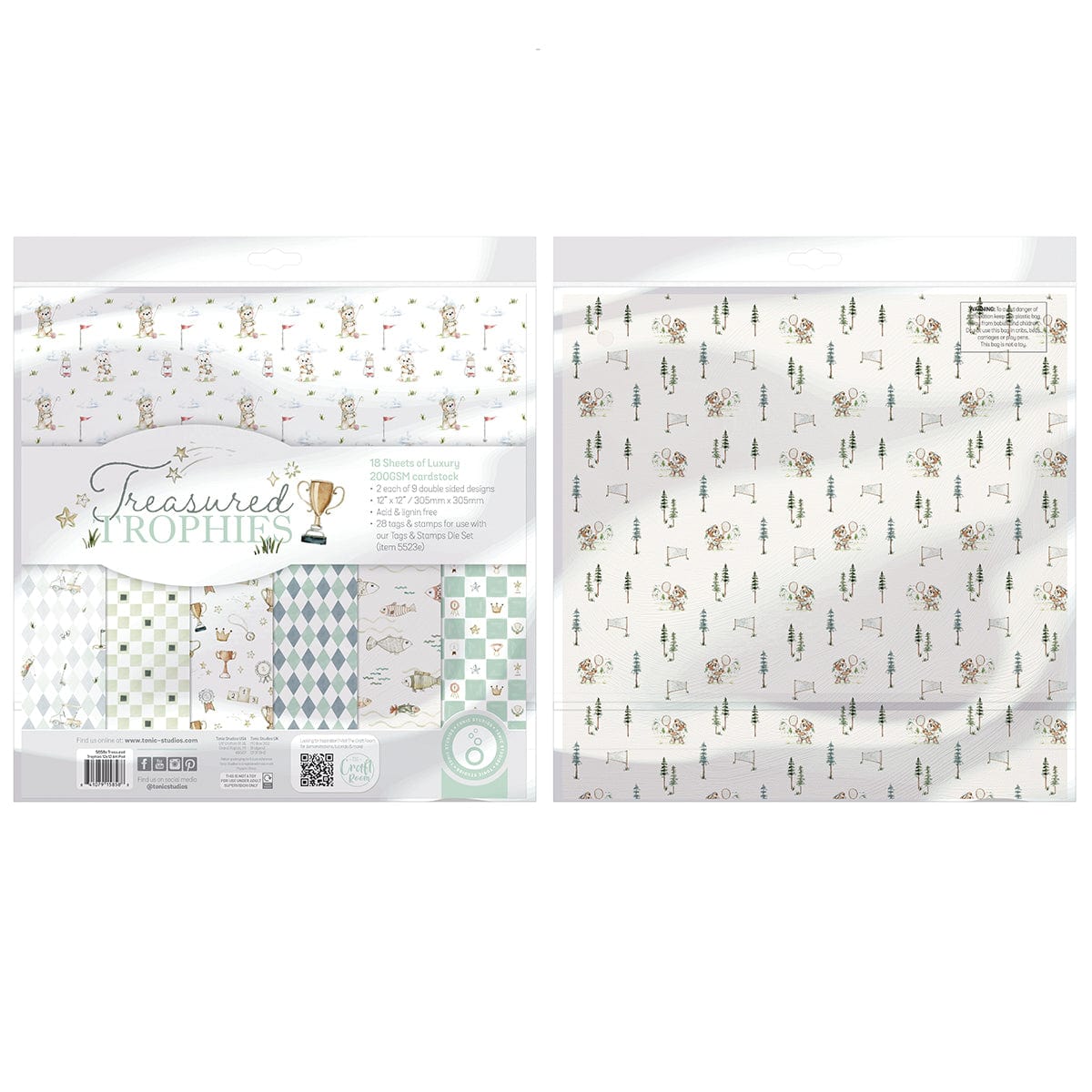 Treasured Trophies 12x12 Scrapbook Paper Pad - 5858e Patterned Paper for Card Making, Scrapbooking & DIY Crafts