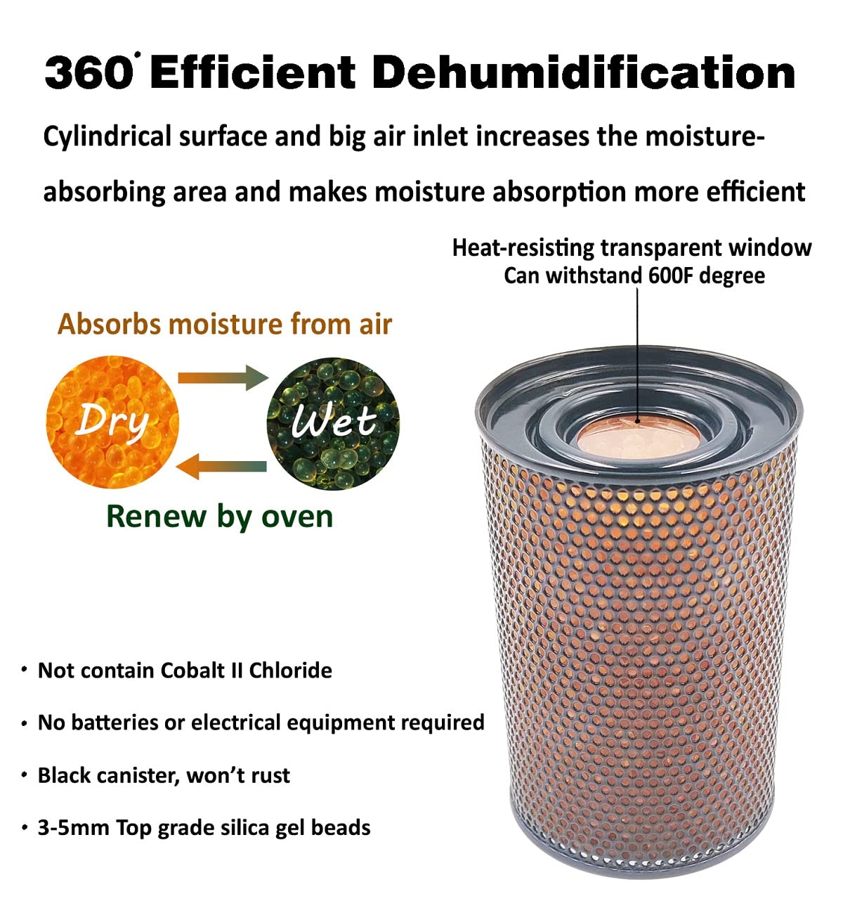 Rechargeable Mini Gun Safe Dehumidifier - 200G Reusable Desiccant Canister for Moisture Control in Storage, Closets, Cars & Cabinets | 3-Pack Gun Safe Accessories | Perfect for Firearm Protection, Ammo Storage & Humidity-Sensitive Items