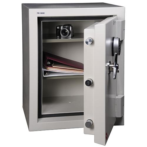 Fireproof and Burglary-Resistant Safe Box FB 685E - Home & Office Security for Cash, Jewelry & Important Documents