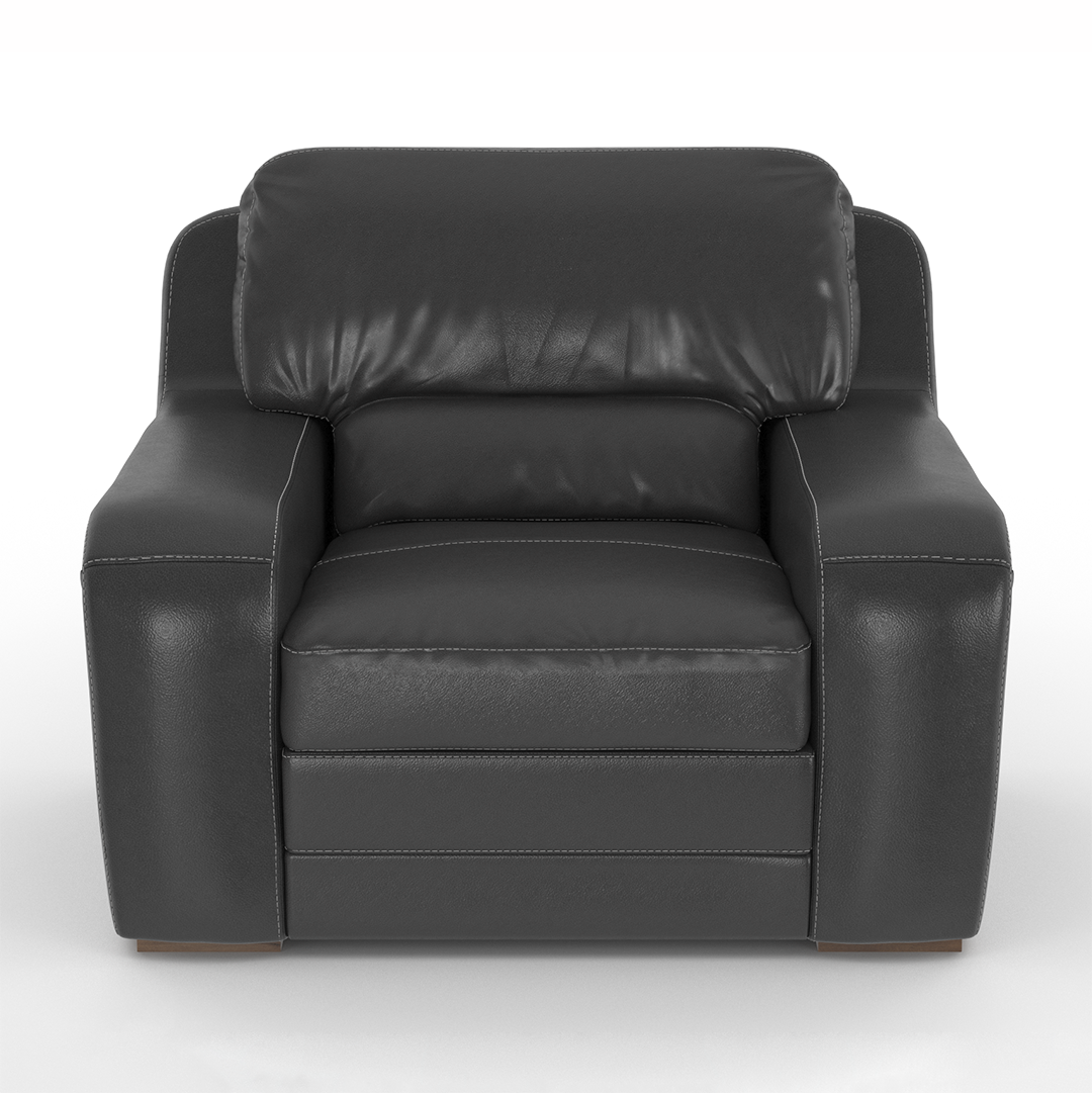 Boise Leather Chair - Premium Genuine Leather Recliner for Living Room, Office & Lounge - Comfortable Modern Sofa Chair with Ergonomic Design