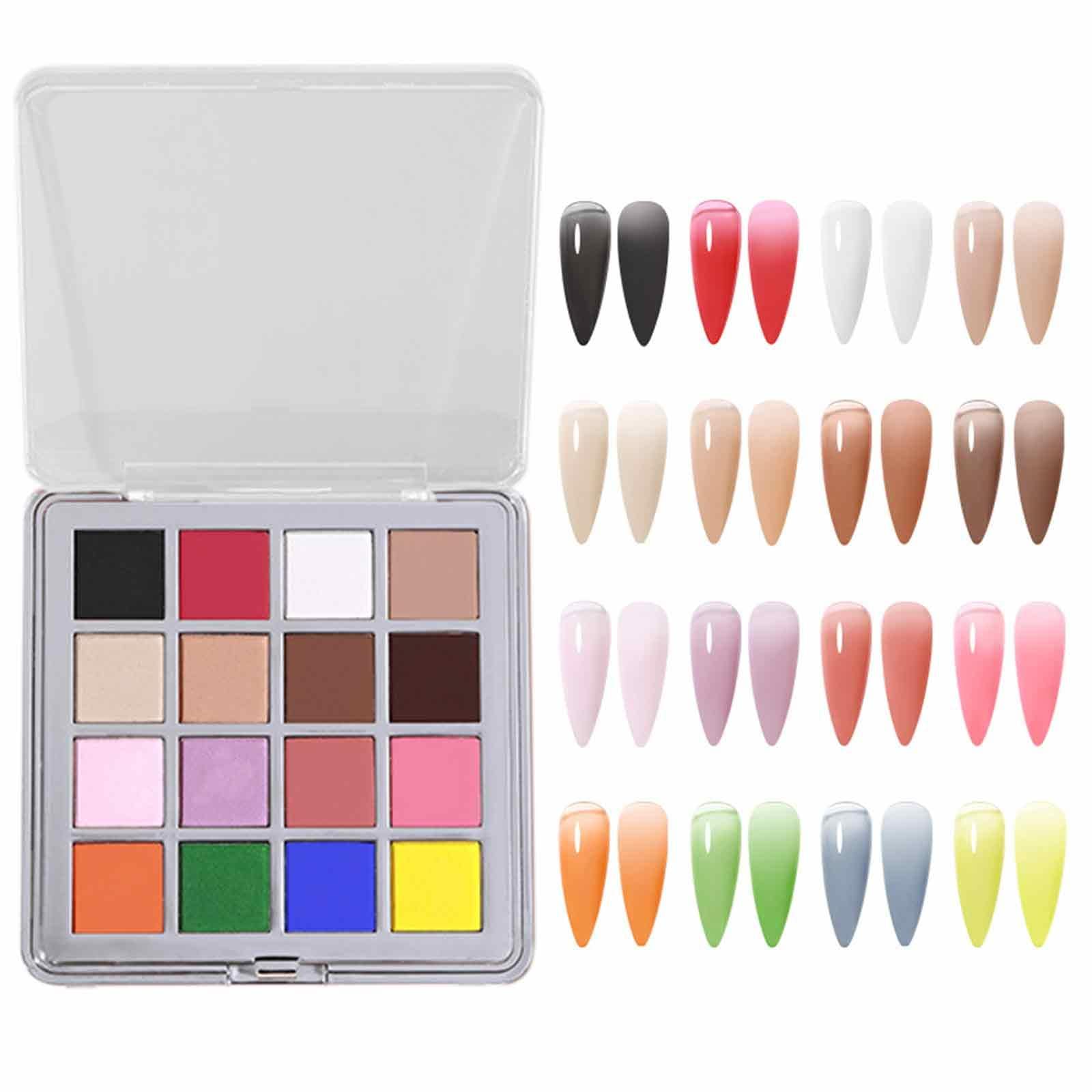 16 Colors Dip Powder Nail Kit with Glitter - Professional Dipping Powder Nail Set for Acrylic Nails | Perfect for Beginners & Home Manicure | Great for Nail Art, Parties, Weddings & Everyday Beauty