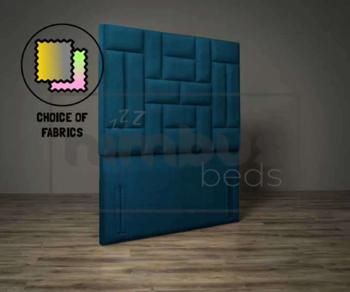 Modern Floor Standing Bauhaus Headboard - Minimalist Bed Frame with Metal Legs for Bedroom Decor | Perfect for Studio Apartments, Guest Rooms & Contemporary Home Styling