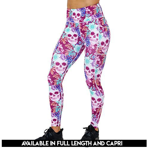 Tropiskull Women's High Waist Leggings - Stylish & Comfortable Workout Pants for Yoga, Running & Gym