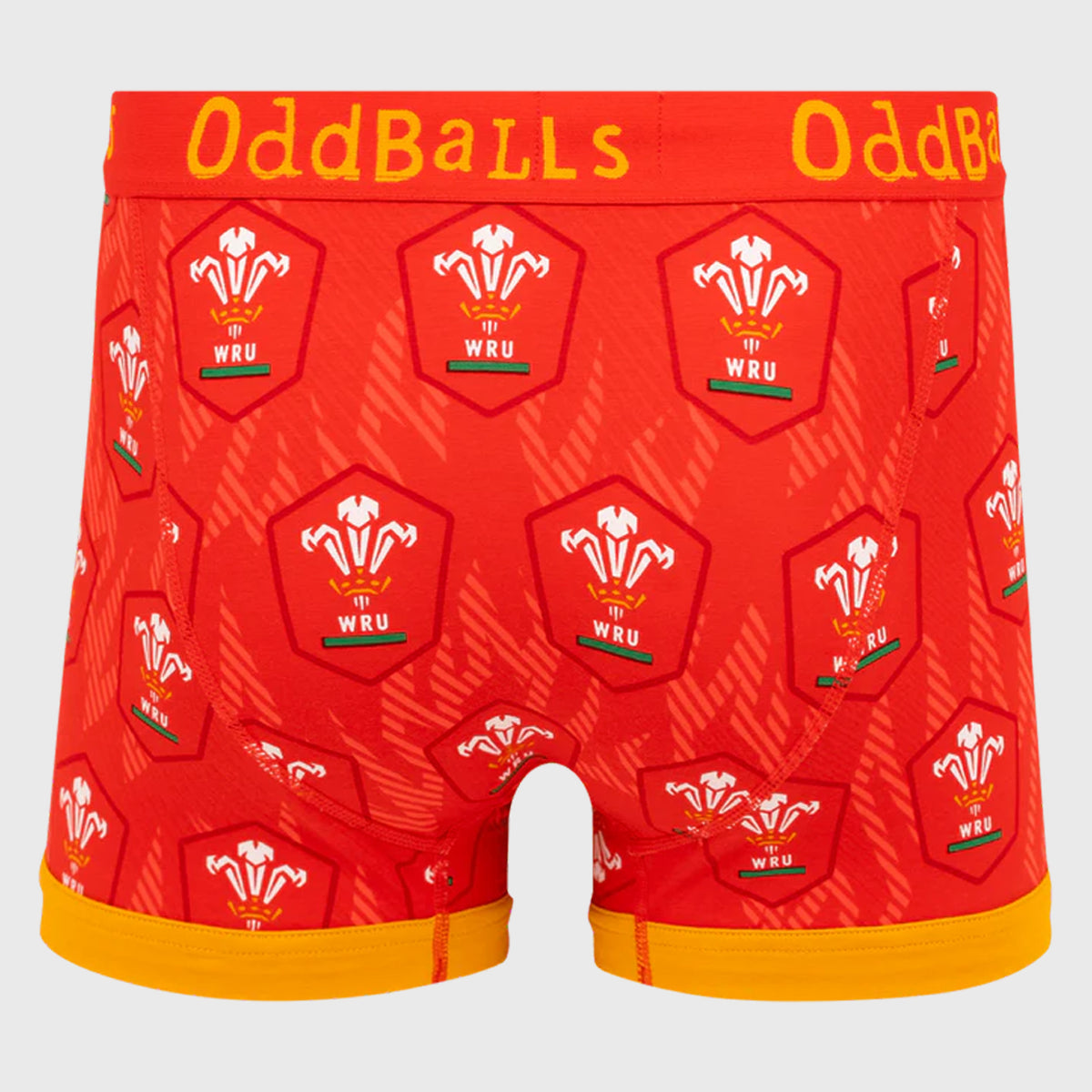 OddBalls Wales Rugby Flame Boxer Shorts - Comfortable Men's Underwear for Sports & Casual Wear - Perfect for Rugby Fans & Everyday Use