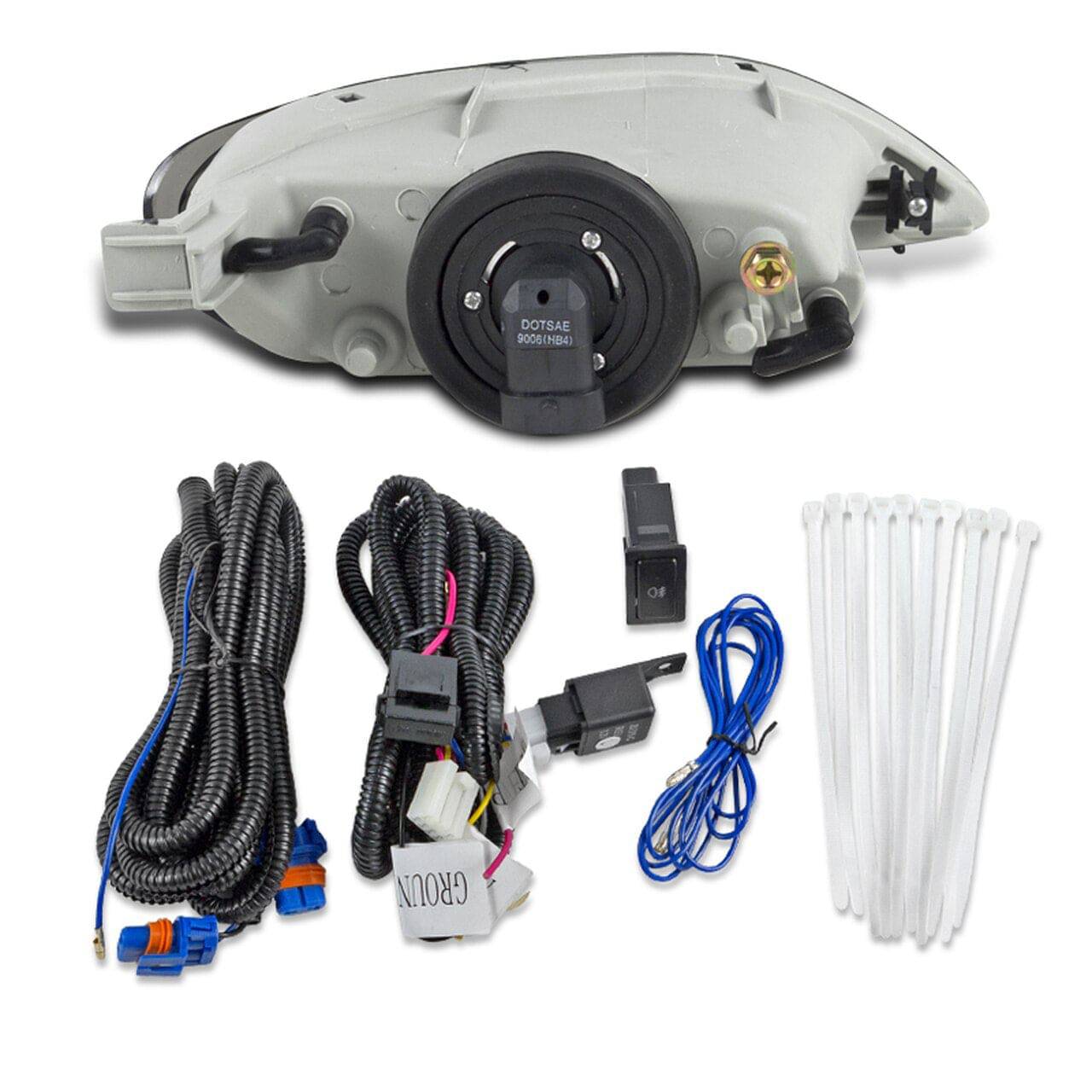 2002-2004 Toyota Camry OEM Style Fog Lights - Chrome Housing with Clear Lens - Perfect for Night Driving & Foggy Conditions