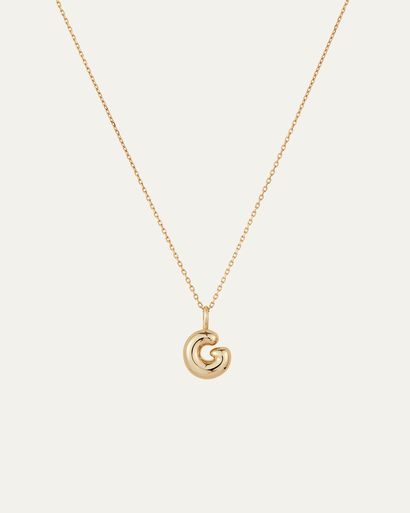 14K Gold Bubble Letter Necklace - Personalized Initial Pendant for Women - Trendy Layering Jewelry Gift for Birthday, Anniversary & Valentine's Day - Perfect for Everyday Wear & Special Occasions
