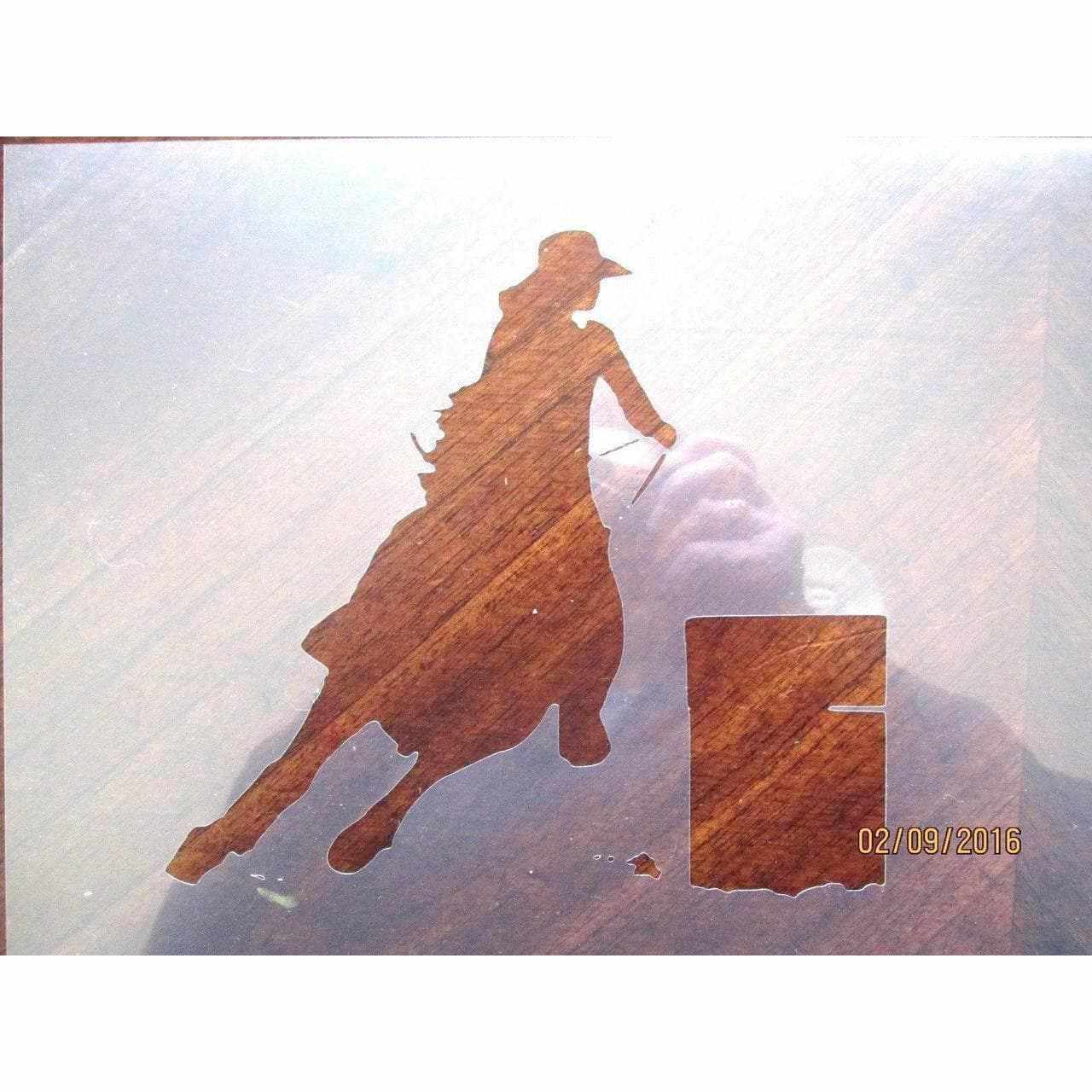 Cowgirl and Barrel Stencil Set for Western Decor - DIY Wood Painting, Wall Art, and Craft Projects - Perfect for Country Themed Parties, Home Decor, and Rustic Weddings