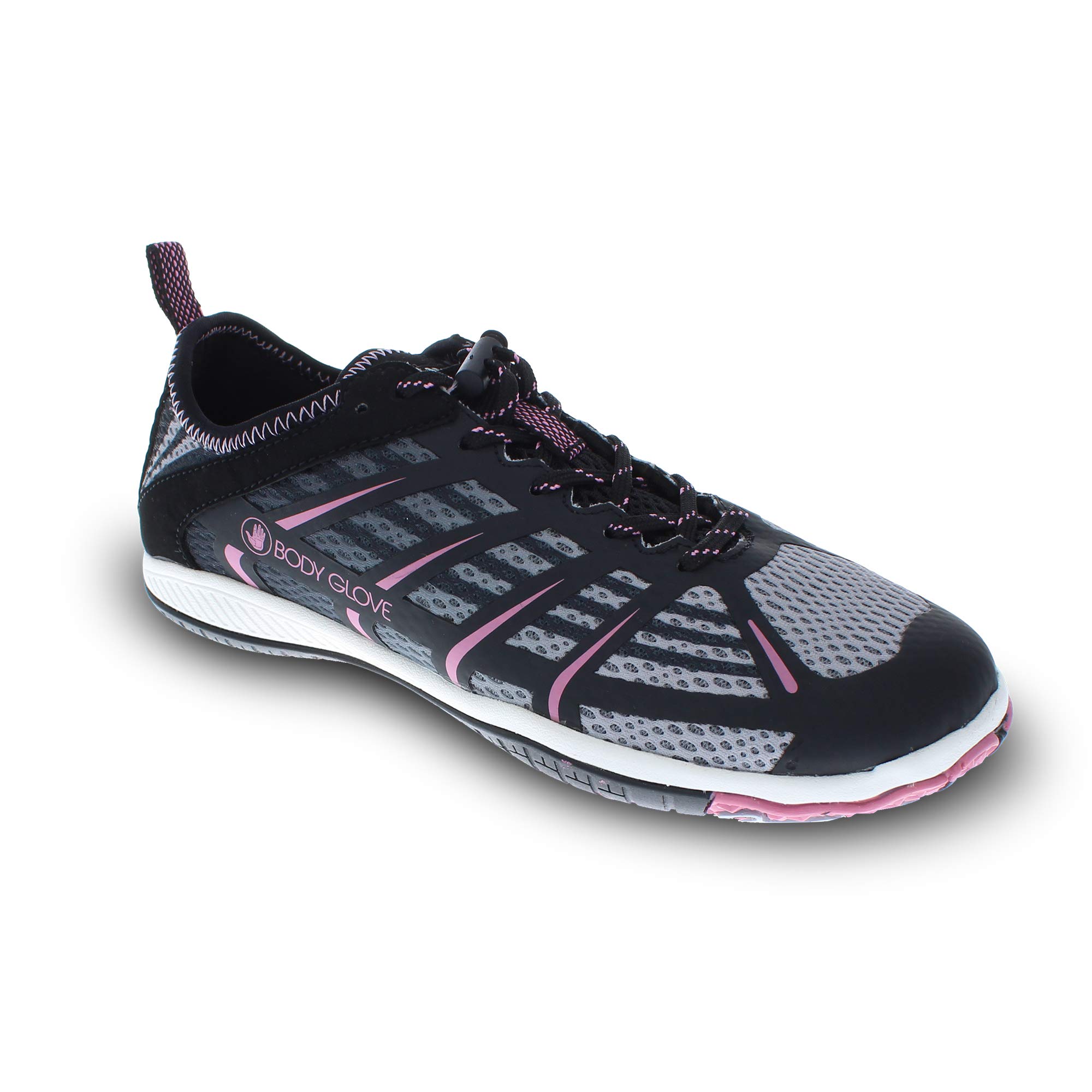 **Body Glove Dynamo Rapid Water Shoes for Women - Quick-Dry Aqua Shoes for Swimming, Yoga, Beach, Hiking & Kayaking | Lightweight Outdoor Sneakers for Water Sports & Travel (Black/Cassis Pink)**    *(Perfect for beach vacations, poolside workouts, paddleboarding, and wet trail adventures!)*
