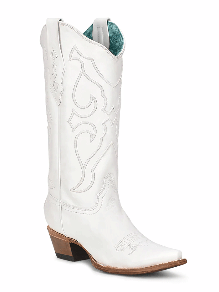 Corral Z5046 Women's Embroidered Western Cowboy Boots in White - Perfect for Country Dancing, Rodeos & Western Fashion
