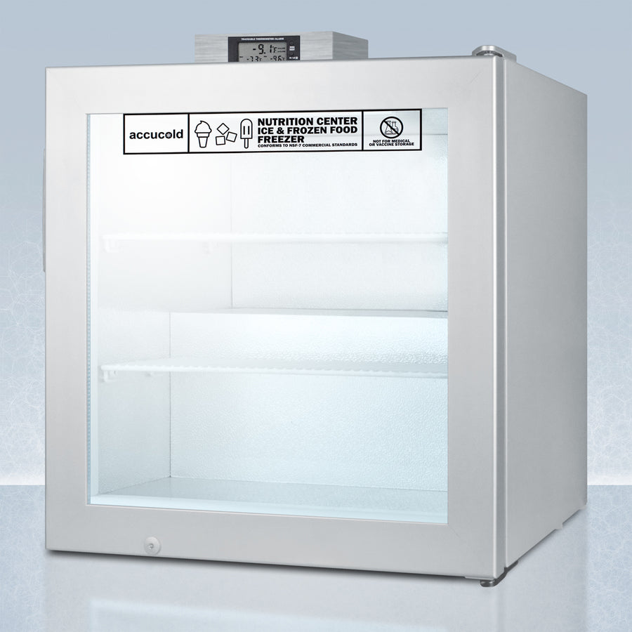 Accucold Compact Nutrition Center All Freezer SCFU386NZ - Energy Efficient Upright Freezer for Home, Office, or Restaurant Use - Perfect for Storing Frozen Foods, Ice Cream, and Meal Prep