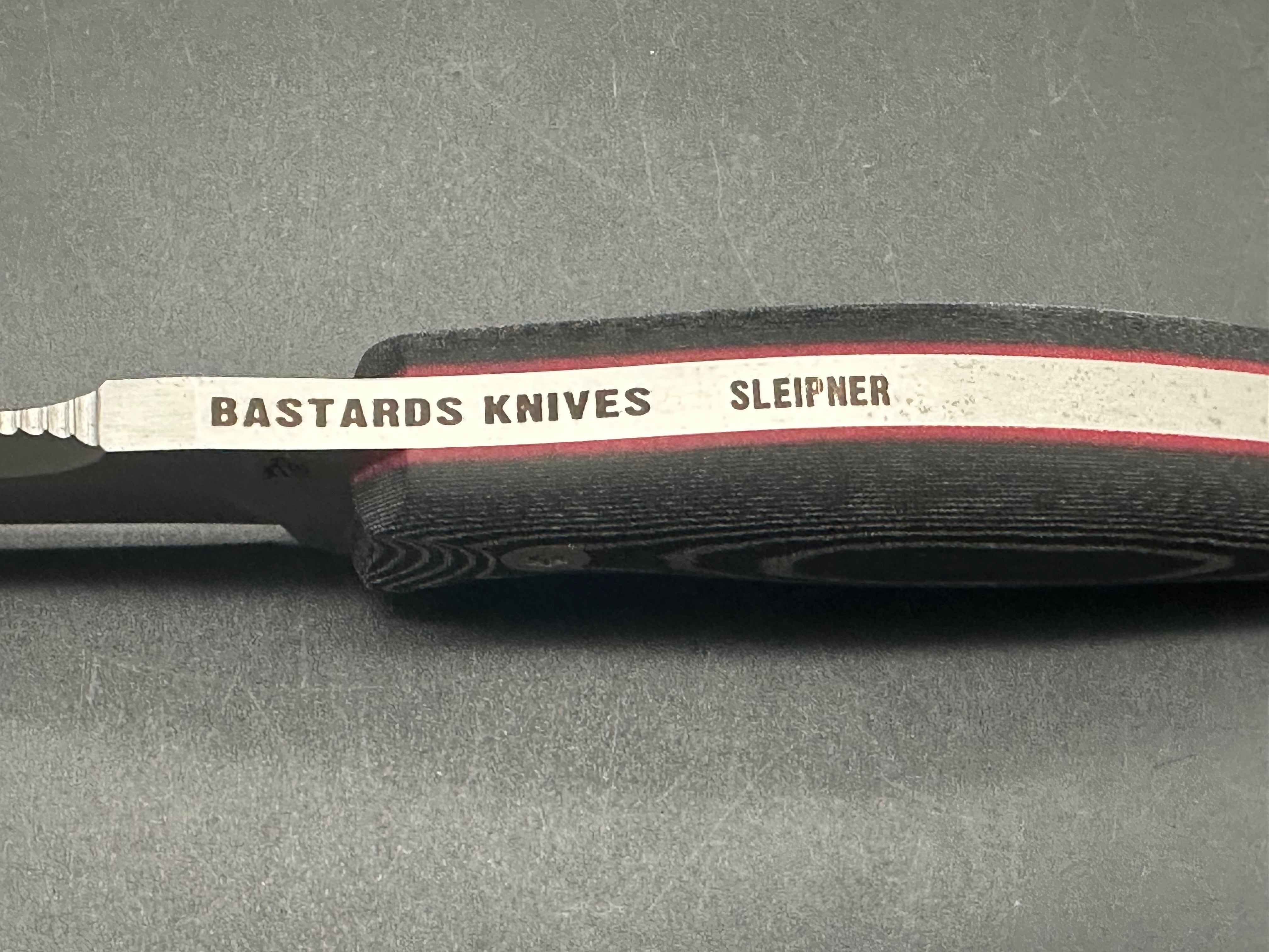BASTARD KNIVES REAPER Fixed Blade Knife - Sleipner Steel Blade with Black Micarta Handle & Kydex Sheath | Tactical Survival, Outdoor Camping, Hunting Gear