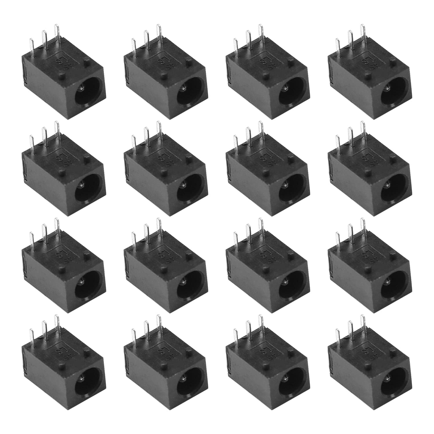 20Pcs 3.5x1.3mm DC Power Jack Female Connector - 3 Pin DC-003 Socket Plug for Laptops, Cameras, LED Lights & Electronic Devices