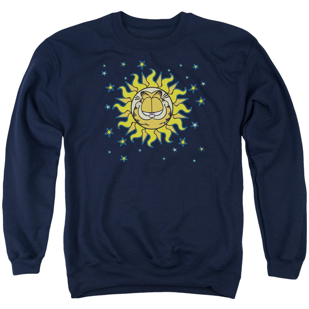 Garfield Celestial Print Unisex Crewneck Sweatshirt for Men & Women | Comfortable Cotton Pullover for Casual Wear, Lounge & Gifts