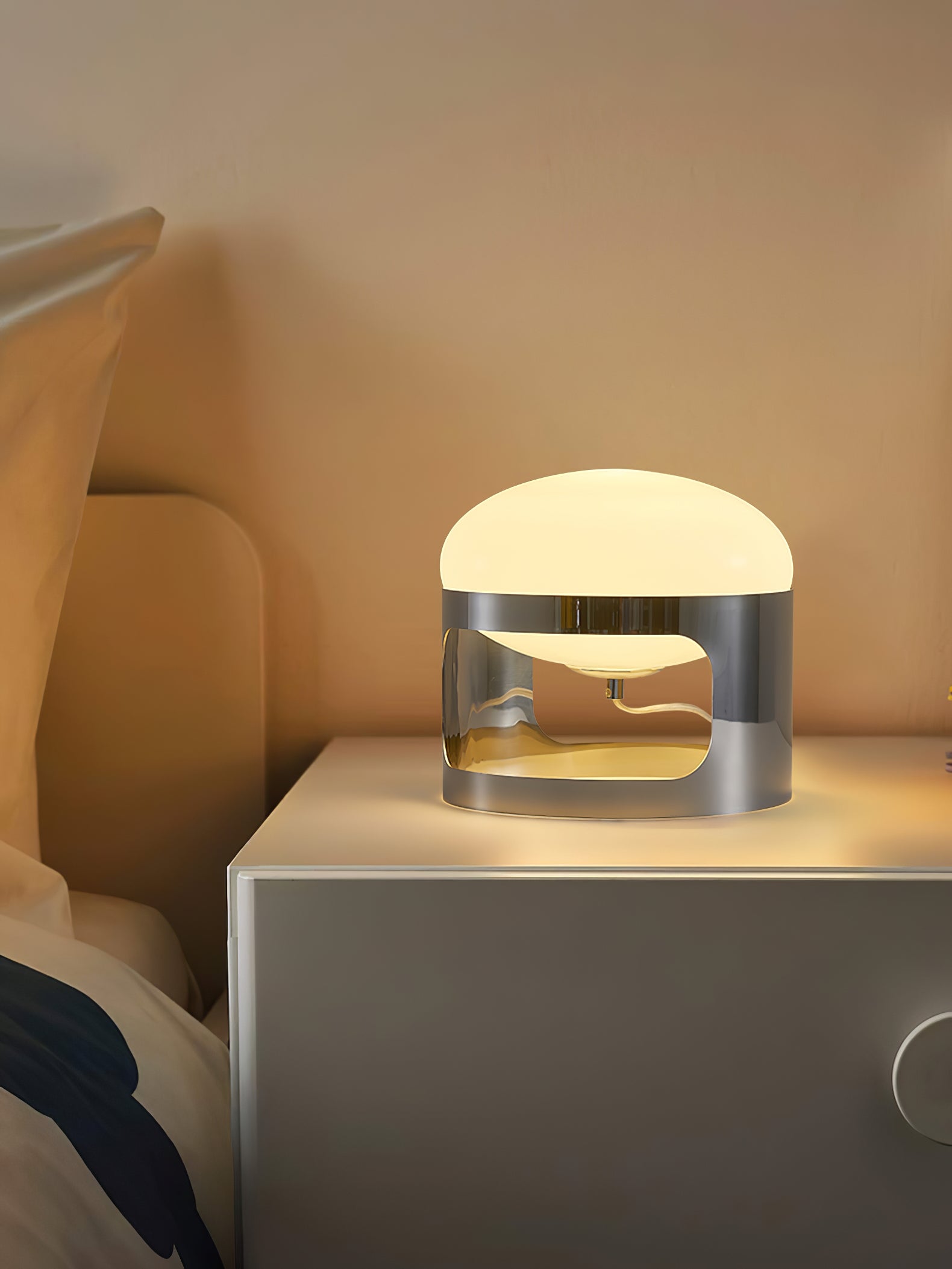 KD27 Modern Table Lamp - Stylish LED Nightstand Lamp for Bedroom, Living Room & Office - Soft Warm White Light, Touch Control, Energy Efficient