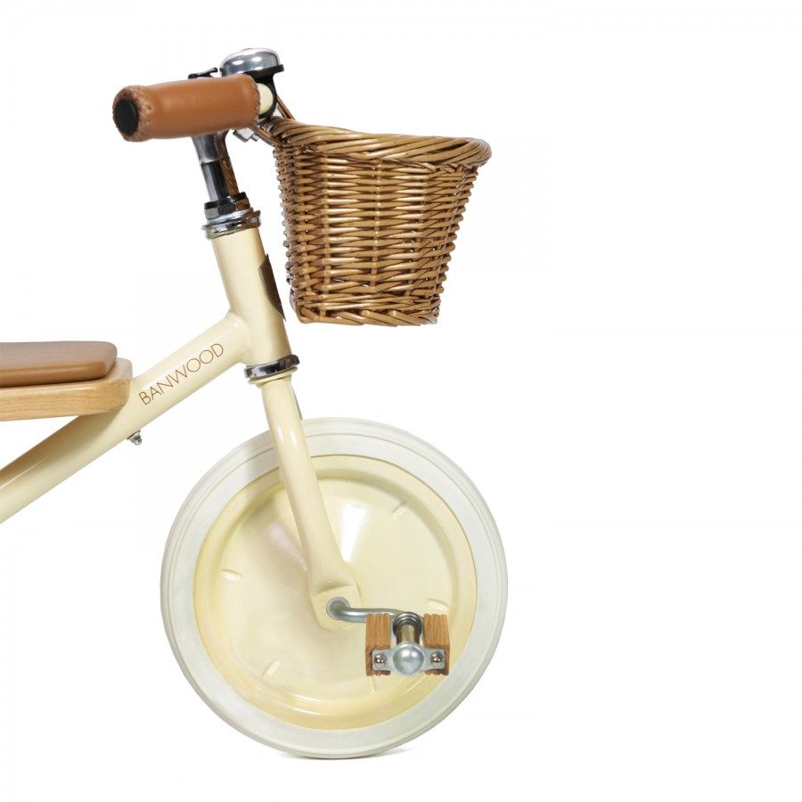 BANWOOD Classic Kids Tricycle - Cream Color Retro Style Trike for Toddlers 1-3 Years | Perfect for Outdoor Play, Park Rides & Backyard Fun