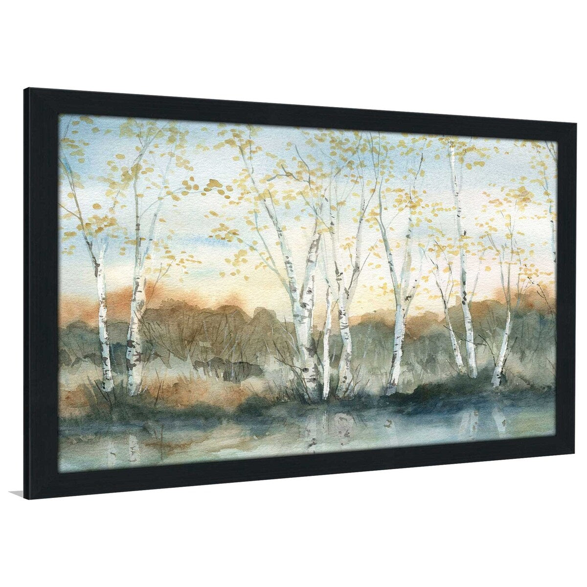 Birch Riverbank by Carol Robinson - Stunning Acrylic Wall Art Print for Home & Office Decor - Perfect for Living Room, Bedroom or Gift