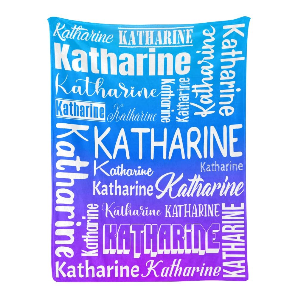 Personalized Name Blankets for Adults, Kids & Baby - Custom Monogrammed Throw Blanket - Unique Gift for Women, Men, Girls & Boys - Perfect for Home Decor, Nursery, Bedroom & Cozy Nights