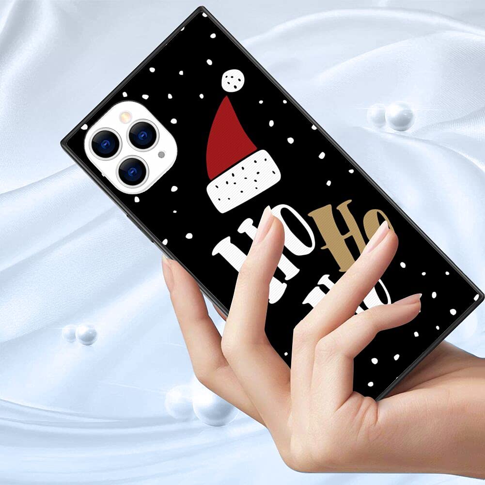 Festive Christmas Hat Pattern Square Phone Case for iPhone 13 Pro Max - Durable Protective Cover with Holiday Design for iPhone 13 Pro Max - Perfect Gift for Christmas & Winter Celebrations