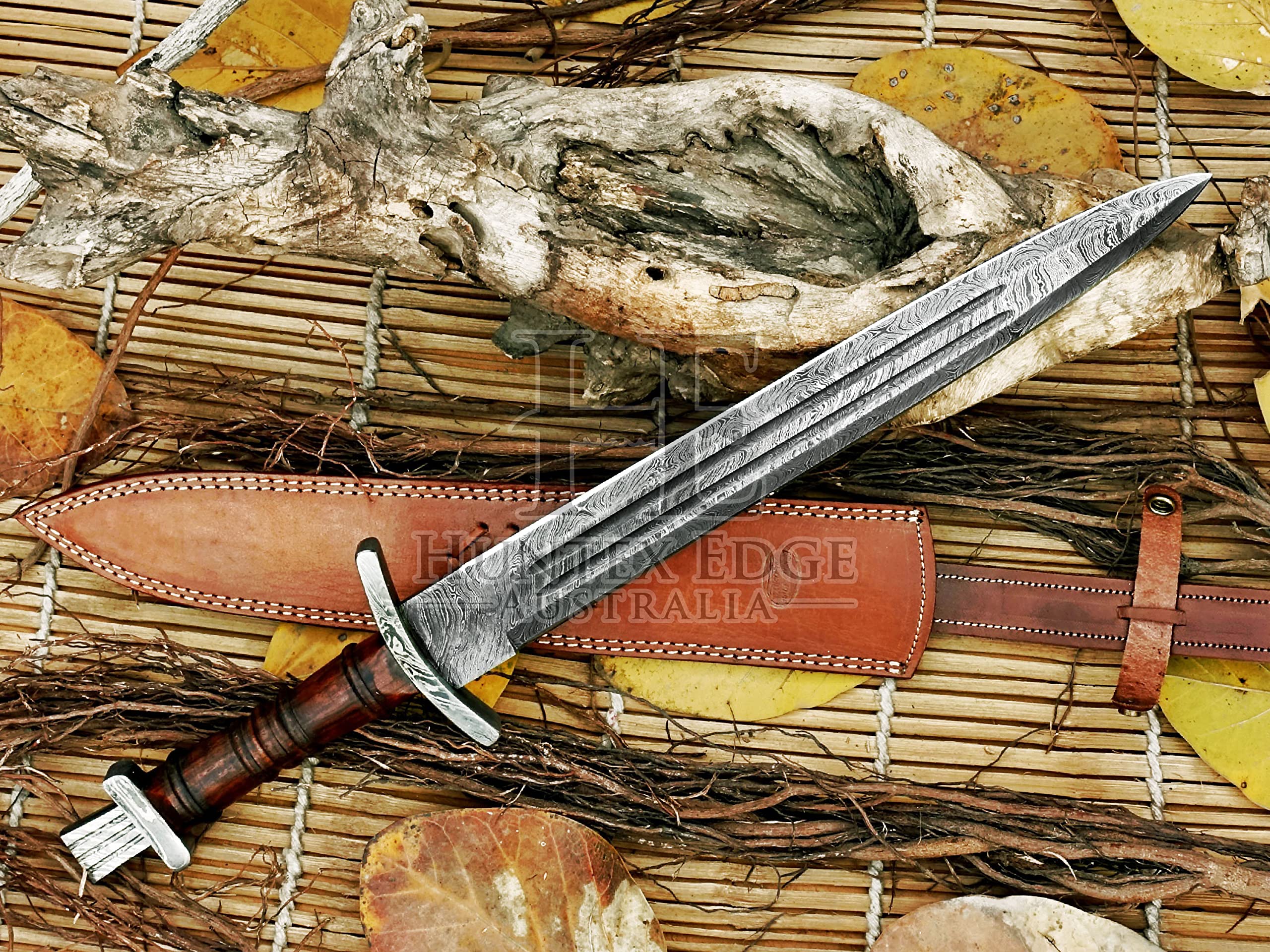 HUNTEX Damascus Steel Dagger - 22