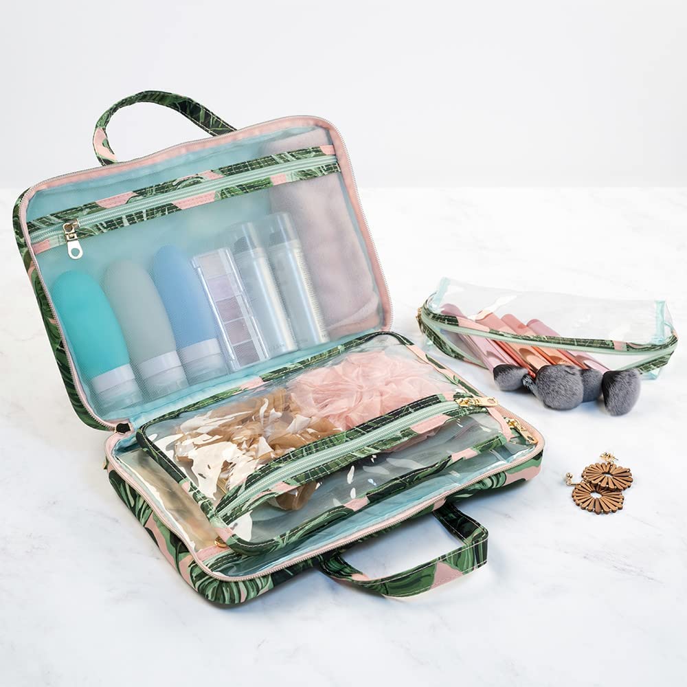 Conair Travel Toiletry Bag for Women & Men - Waterproof Cosmetic Makeup Organizer with Hanging Hook - Perfect for Airplane, Gym, Camping & Vacation Essentials