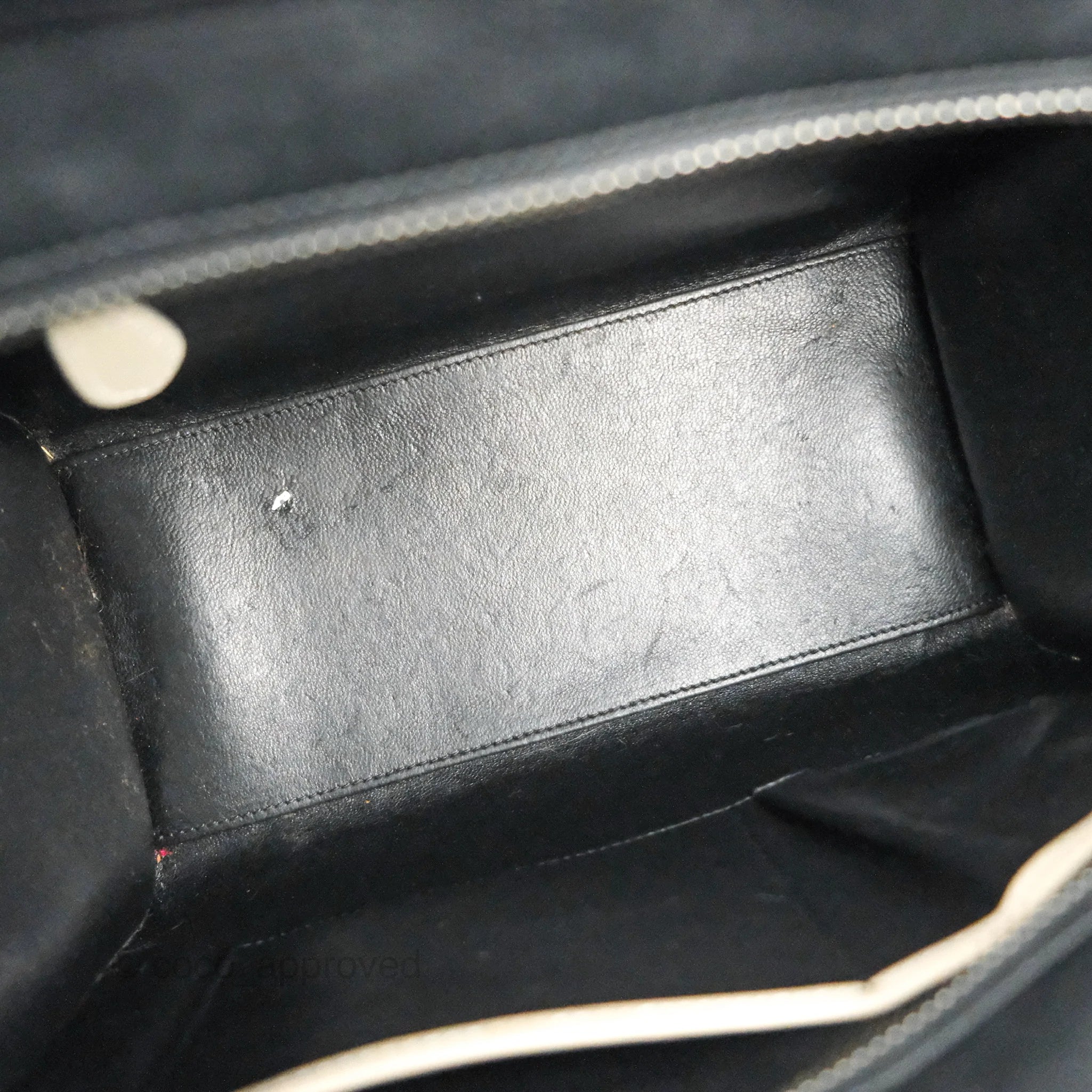 Celine Micro Luggage Bag in Taupe, Blue & Black Calfskin Leather - Perfect for Work, Travel & Everyday Luxury Handbag