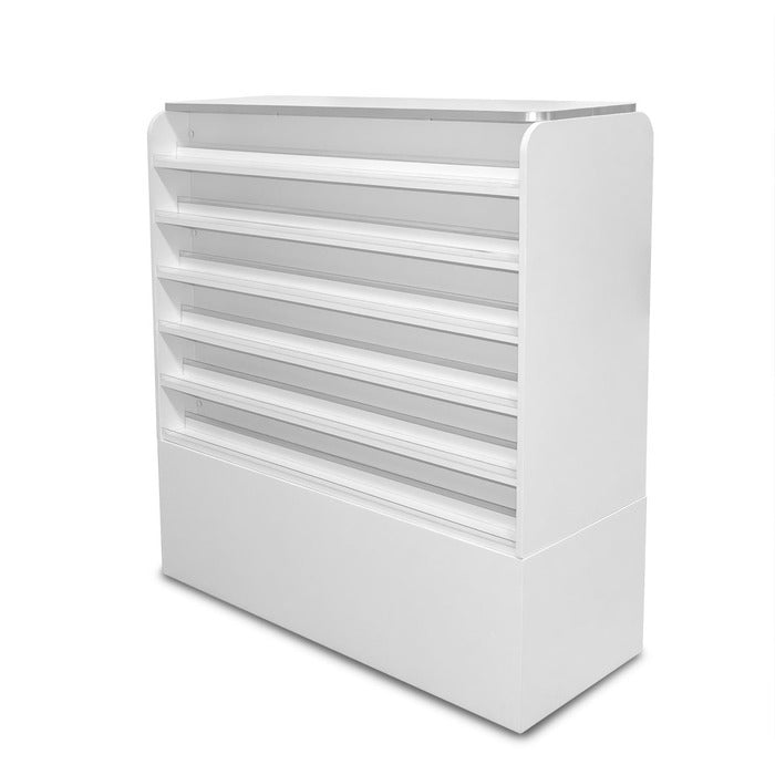Sonoma Polish & Powder Rack with Storage Cabinets - Organize Nail Polish, Makeup & Beauty Products for Salon, Spa or Home Vanity