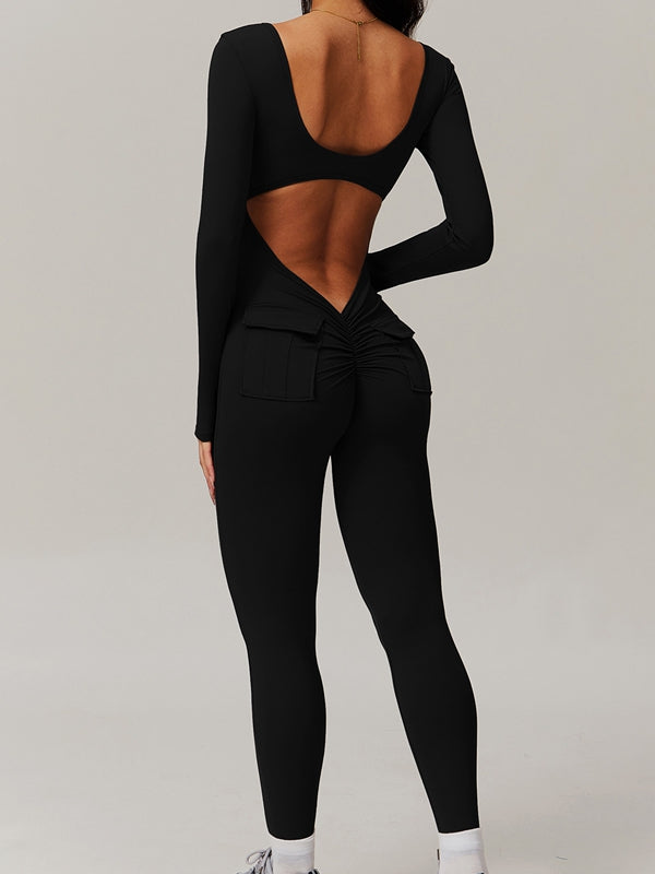 ZASUWA Women's Sexy Cutout Pocket Cargo Jumpsuit - Stylish Booty Shorts for Night Out, Party & Streetwear Fashion