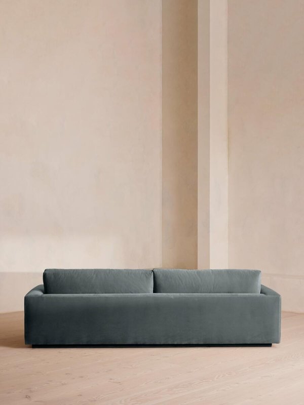 Luxury Handmade Velvet Mossley 4-Seater Sofa - Modern Designer Living Room Furniture for Home & Office Comfort