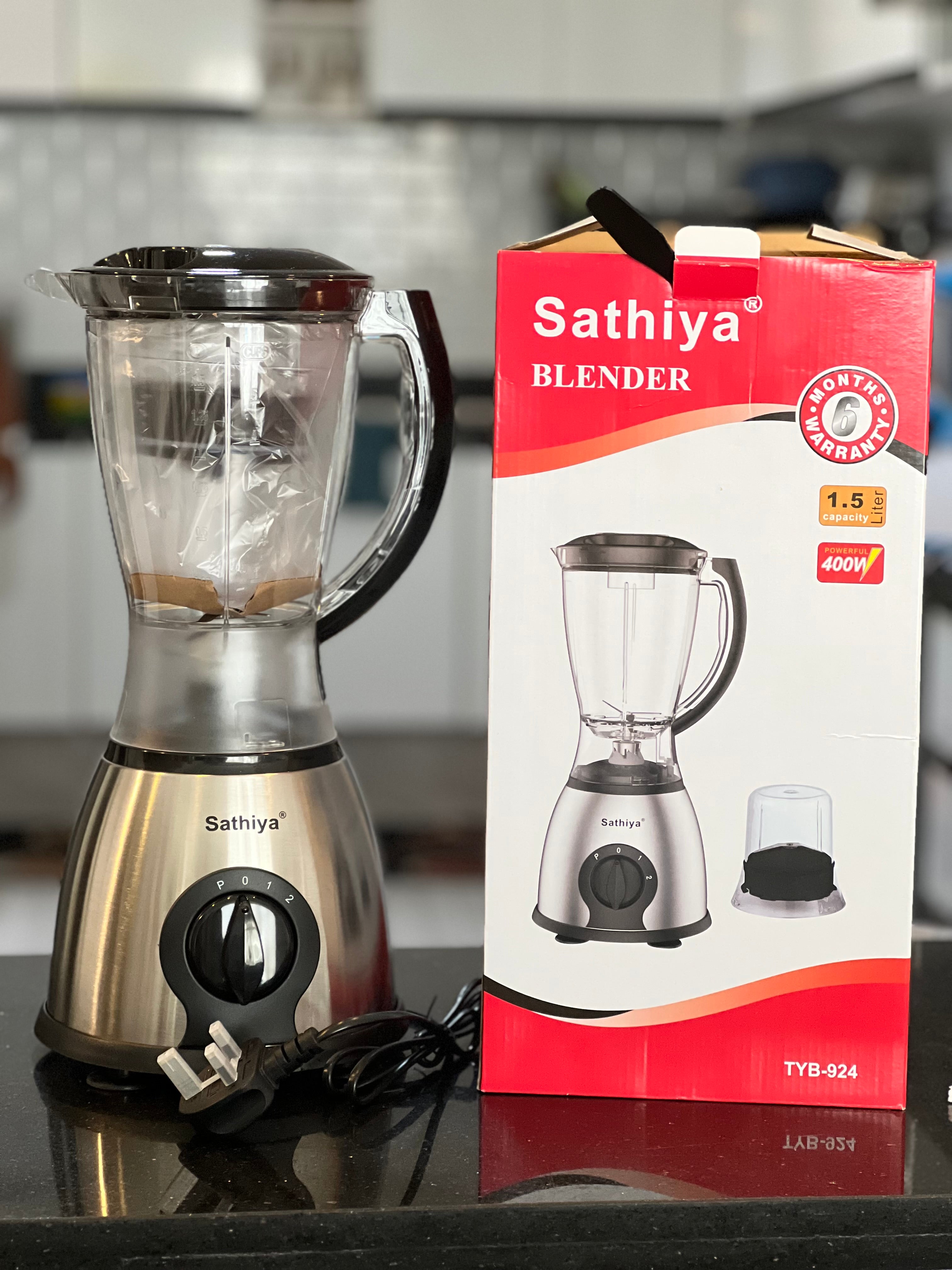 Sathiya 400W High-Speed Blender for Smoothies, Juices & Food Prep - Powerful Countertop Blender for Kitchen, Home & Commercial Use