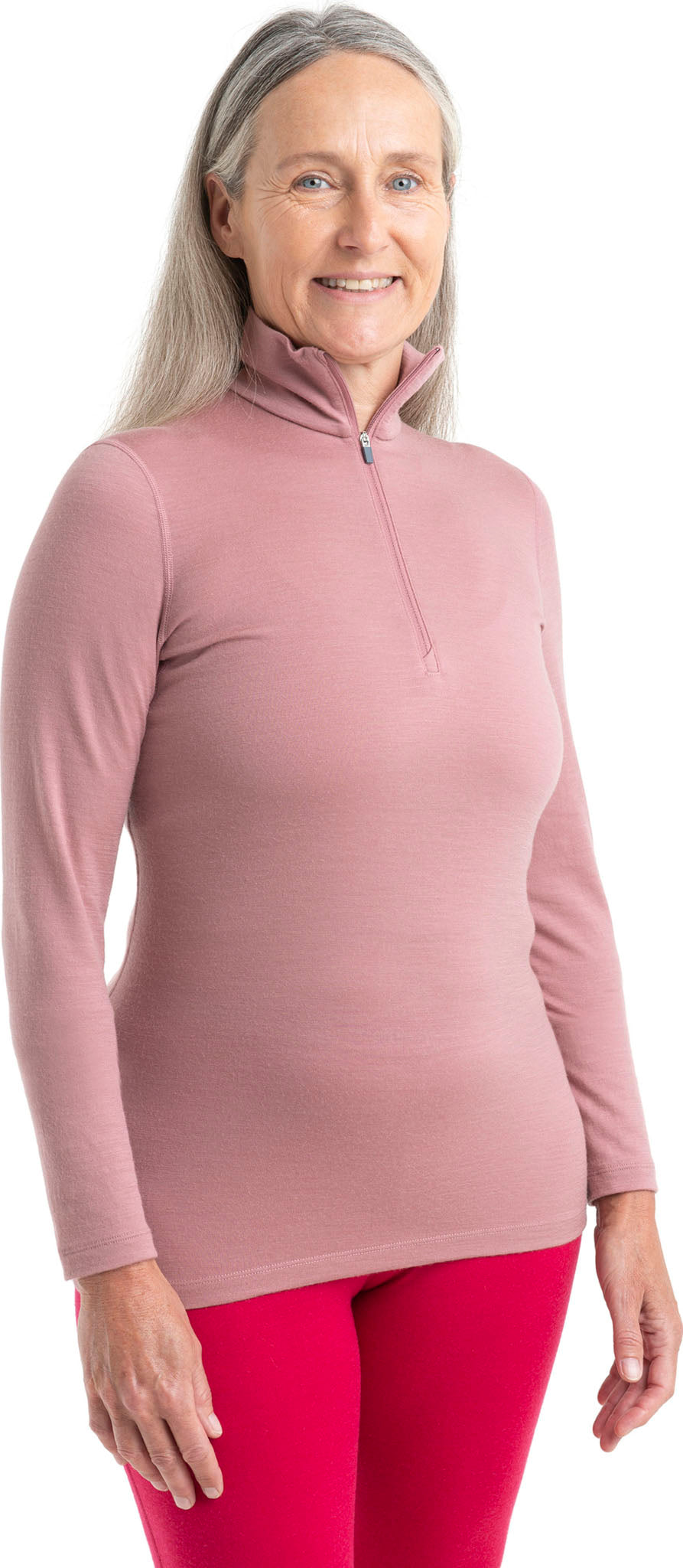 200 Oasis Women's Long Sleeve Half Zip Pullover - Comfortable Thermal Knit Top for Outdoor Hiking, Casual Wear & Winter Layering