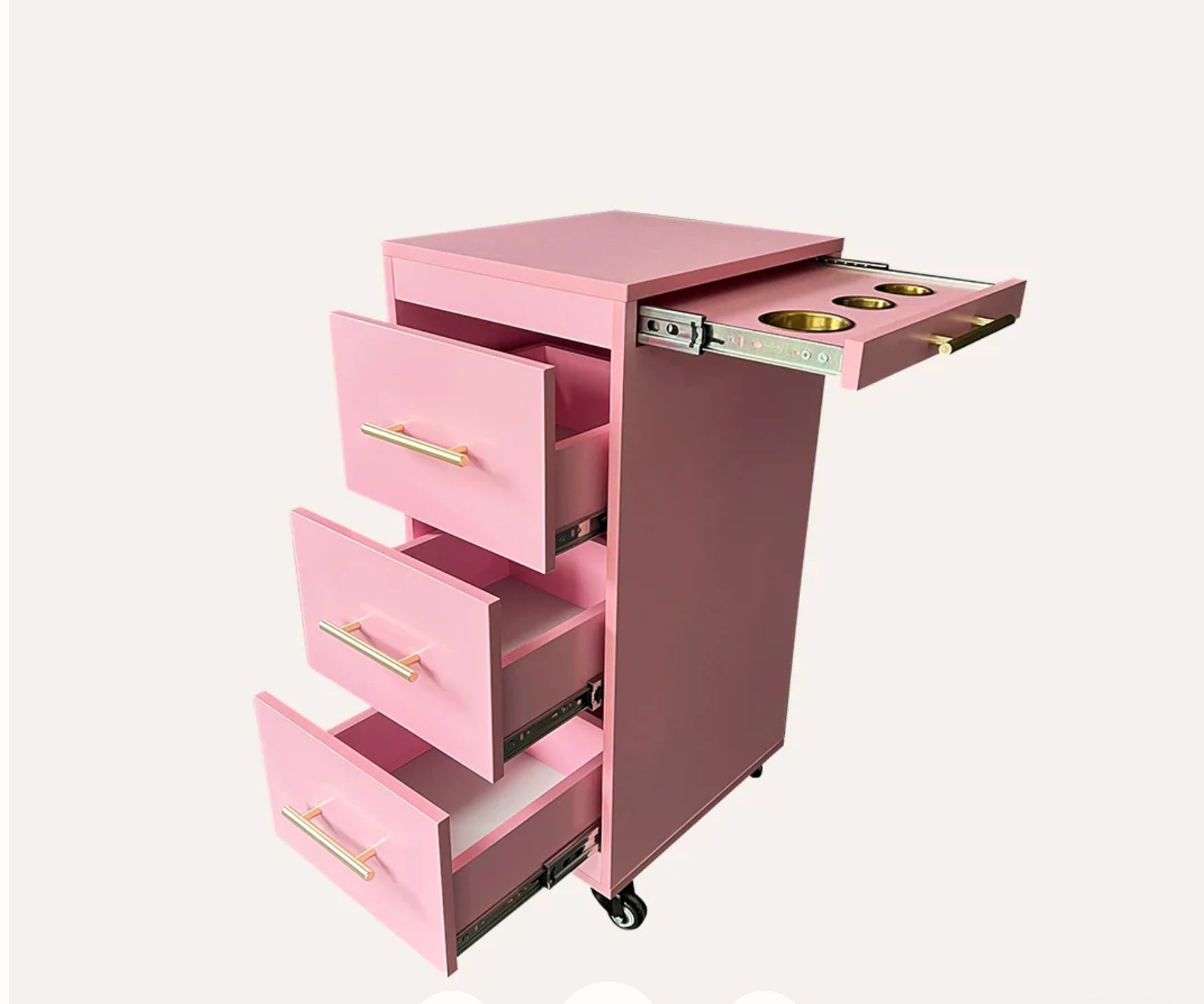 Broadway Salon Cart - Professional Rolling Hair Styling Station with Storage for Salons & Home Use | Perfect for Hairdressers, Makeup Artists & Beauty Professionals