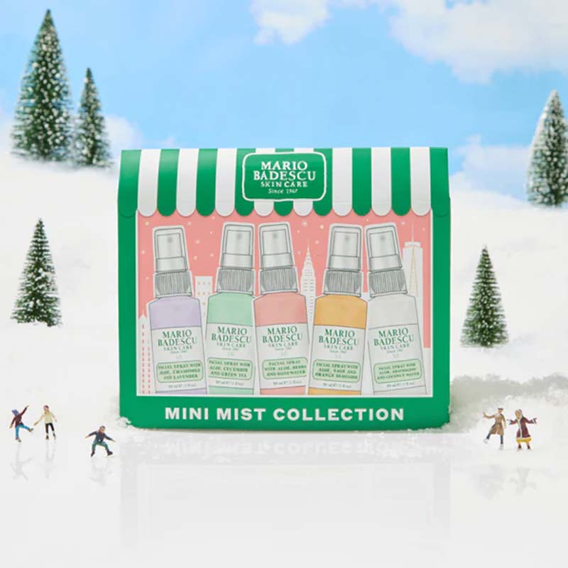Mario Badescu Mini Facial Spray Gift Set - Hydrating & Refreshing Face Mist for Dry Skin - Perfect for Travel, Gym & On-the-Go Skincare