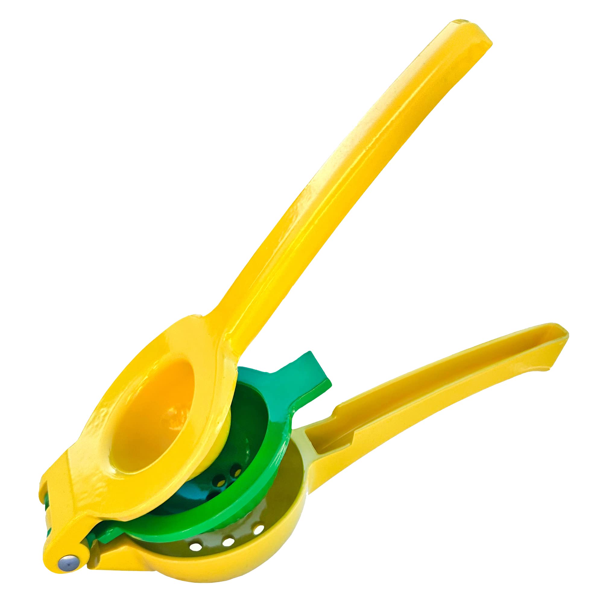 Boxgear 2-in-1 Lemon Lime Squeezer - Handheld Aluminum Citrus Juicer with Seed Strainer - Manual Orange & Lemon Press for Fresh Juice - Dishwasher Safe Kitchen Gadget - Perfect for Cocktails, Baking & Healthy Drinks