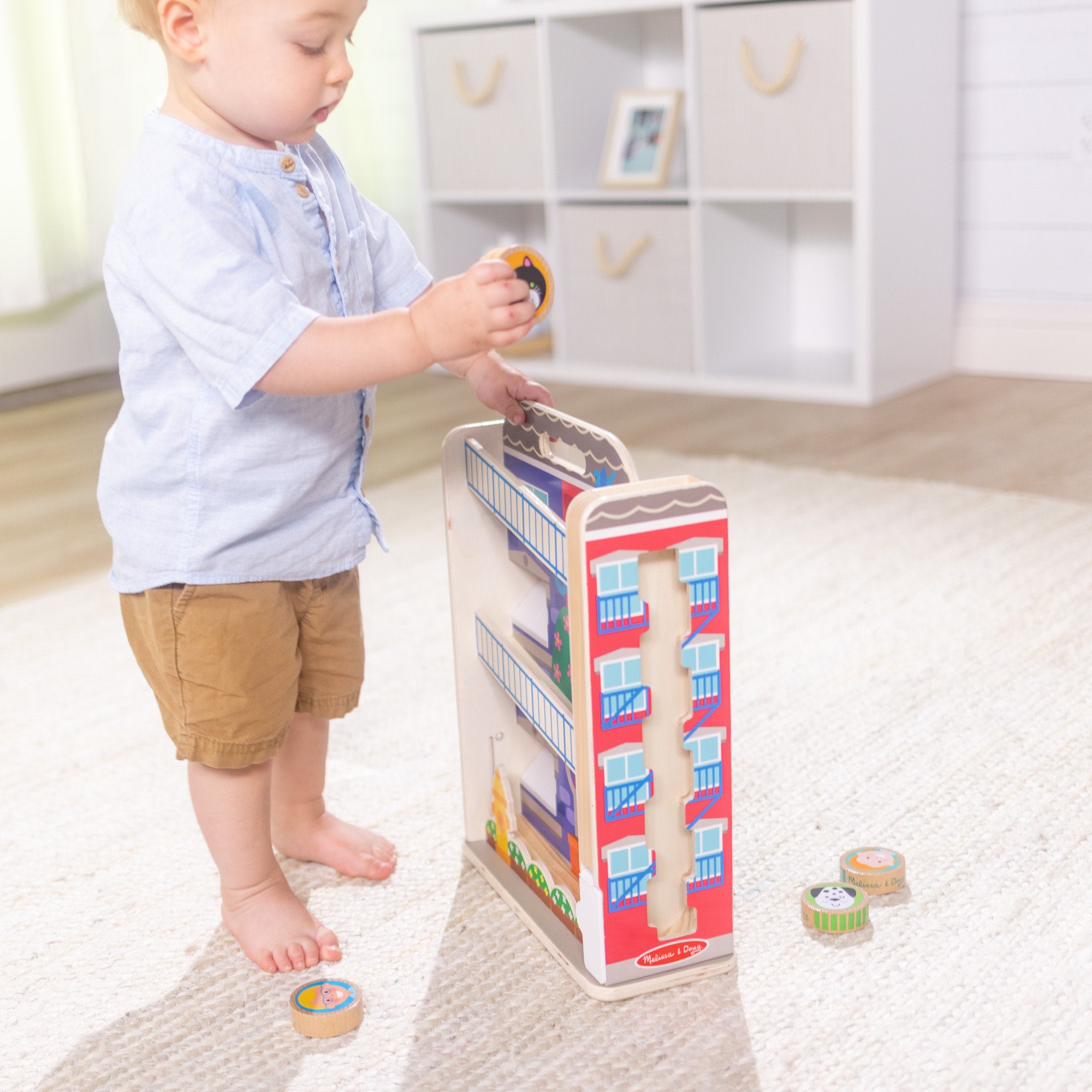 GO Tots Town House Tumble - Kids Playhouse with Slide & Climbing Wall - Perfect for Indoor & Outdoor Playtime, Backyard Fun, and Toddler Activity Centers