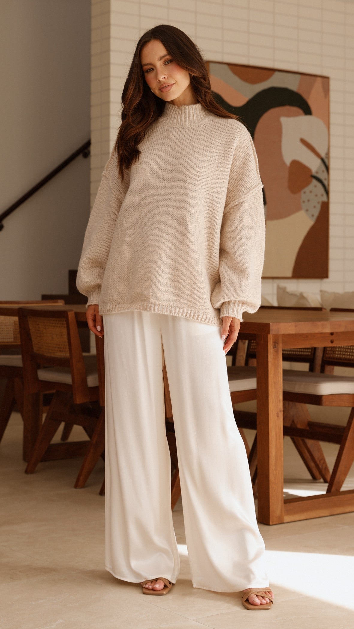 Brylee Pants for Women - Soft Cream-Colored Casual Trousers | Comfortable Everyday Wear for Office & Lounge