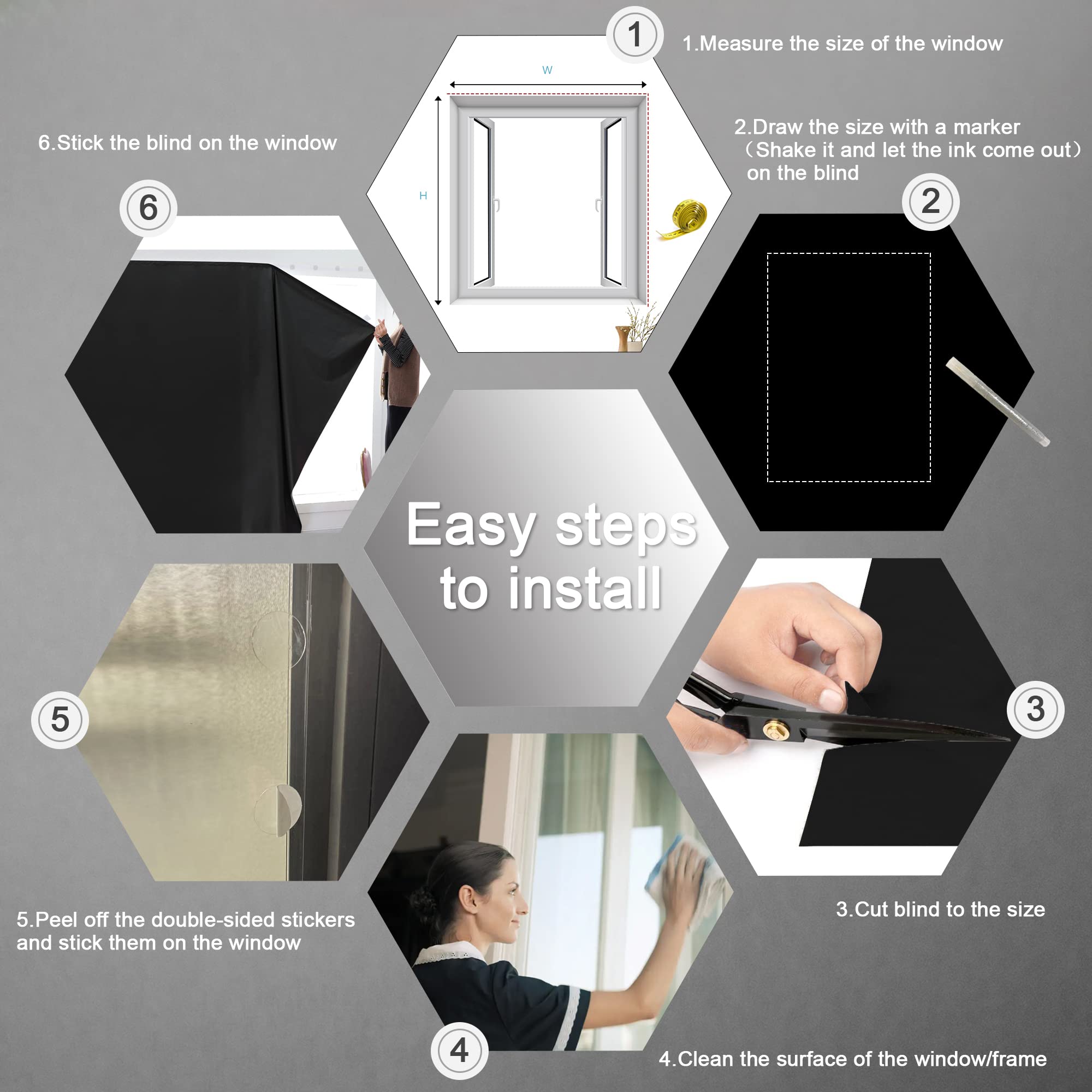 MASWOND Portable Blackout Curtain 118