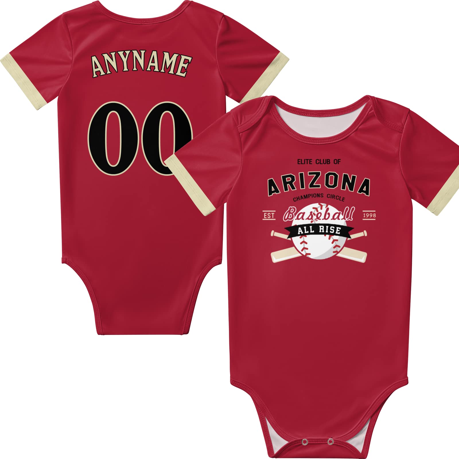 Personalized Baby Onesie with Custom Name & Number - Cute Newborn Outfit for Boys & Girls - Perfect Baby Shower Gift & Birthday Present