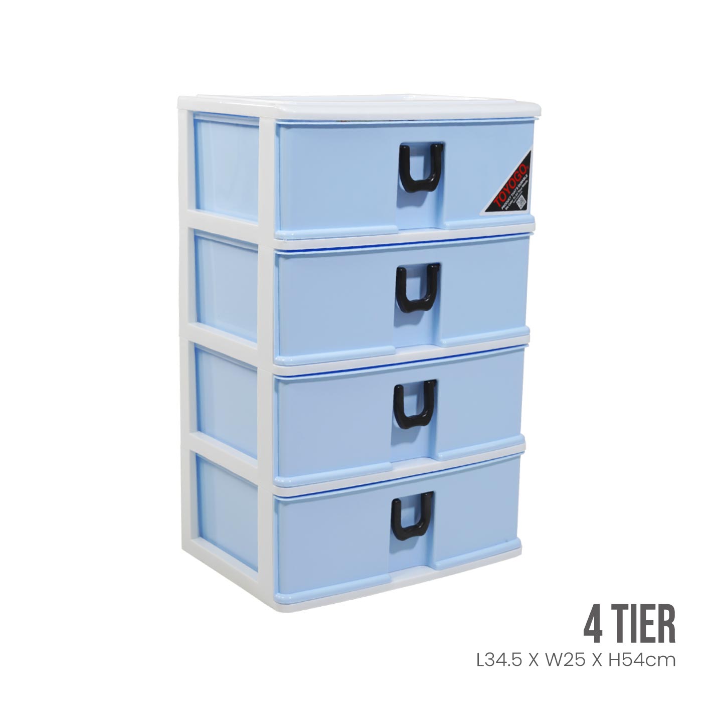 WHITE FRAME - BABY BLUE DRAWER (408-4WF-BBB)