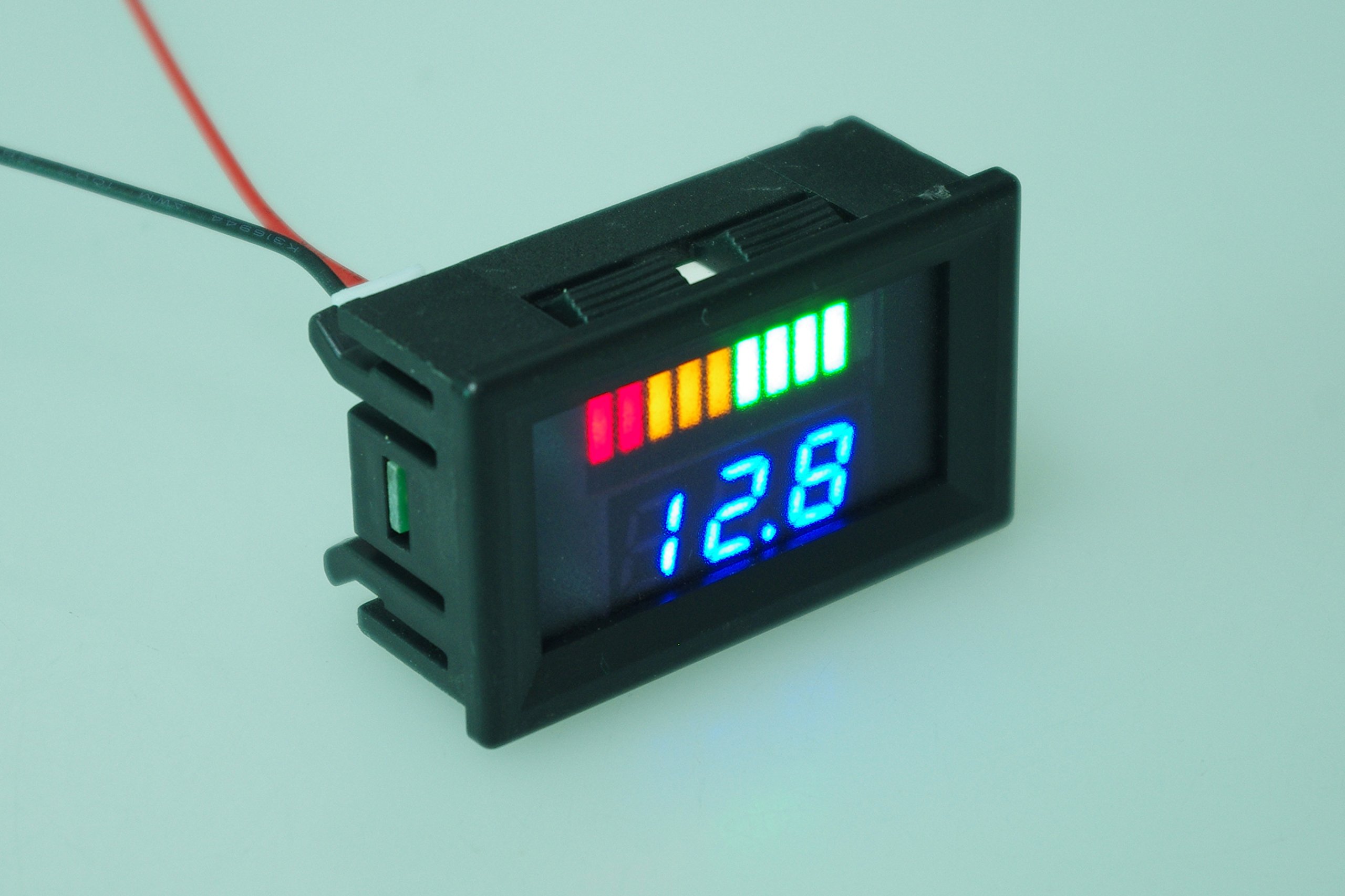 SMAKN 36V Dual Display Battery Capacity Tester for Lead Acid Batteries - Accurate LED Voltage Indicator for Car, Motorcycle, RV & Solar Power Systems