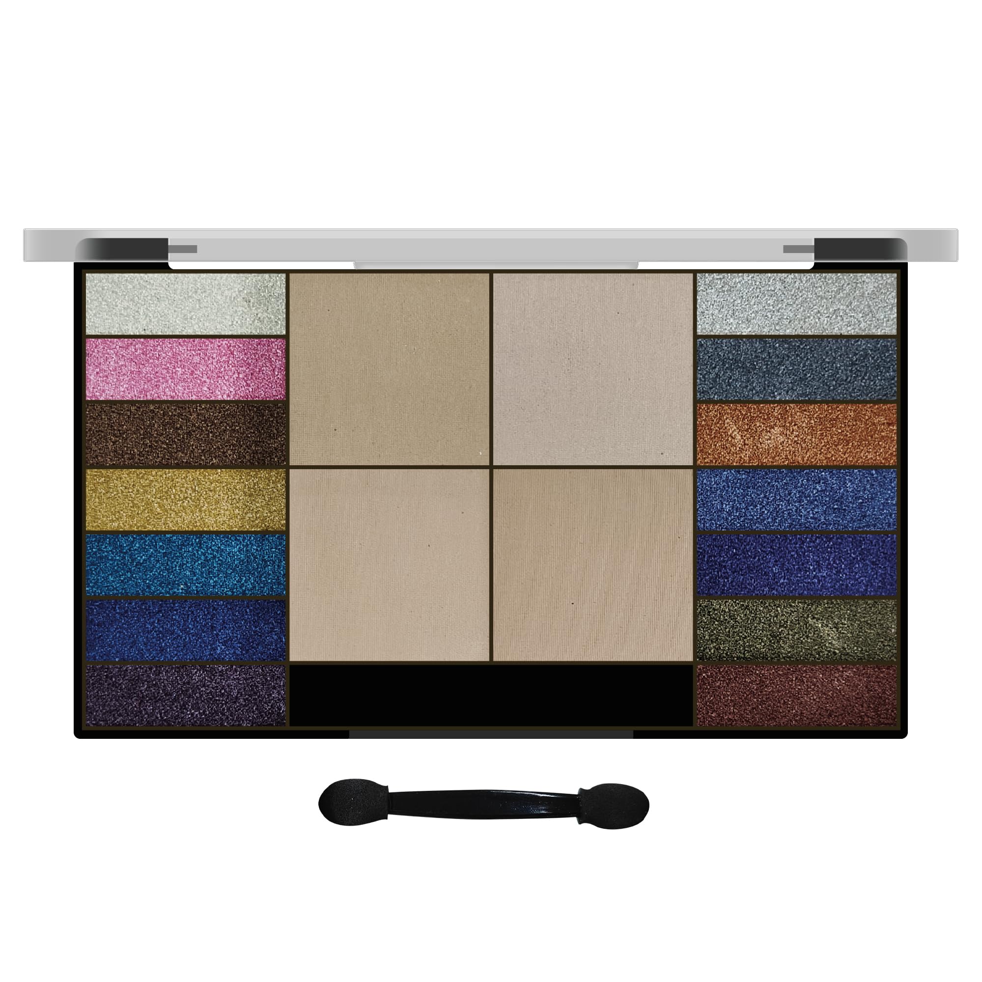 Seven Seas Pretty Eye Eyeshadow Palette - Highly Pigmented, Long-Lasting & Blendable | 35Gm Multicolor Shimmer & Glitter Makeup Palette for Day to Night Looks | Perfect for Parties, Weddings & Special Occasions