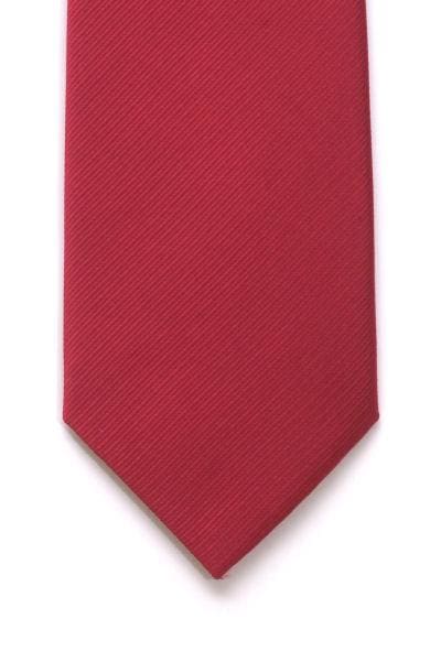 LA Smith Plain Red Silk Tie for Men - Classic Elegant Necktie for Business, Weddings & Formal Events