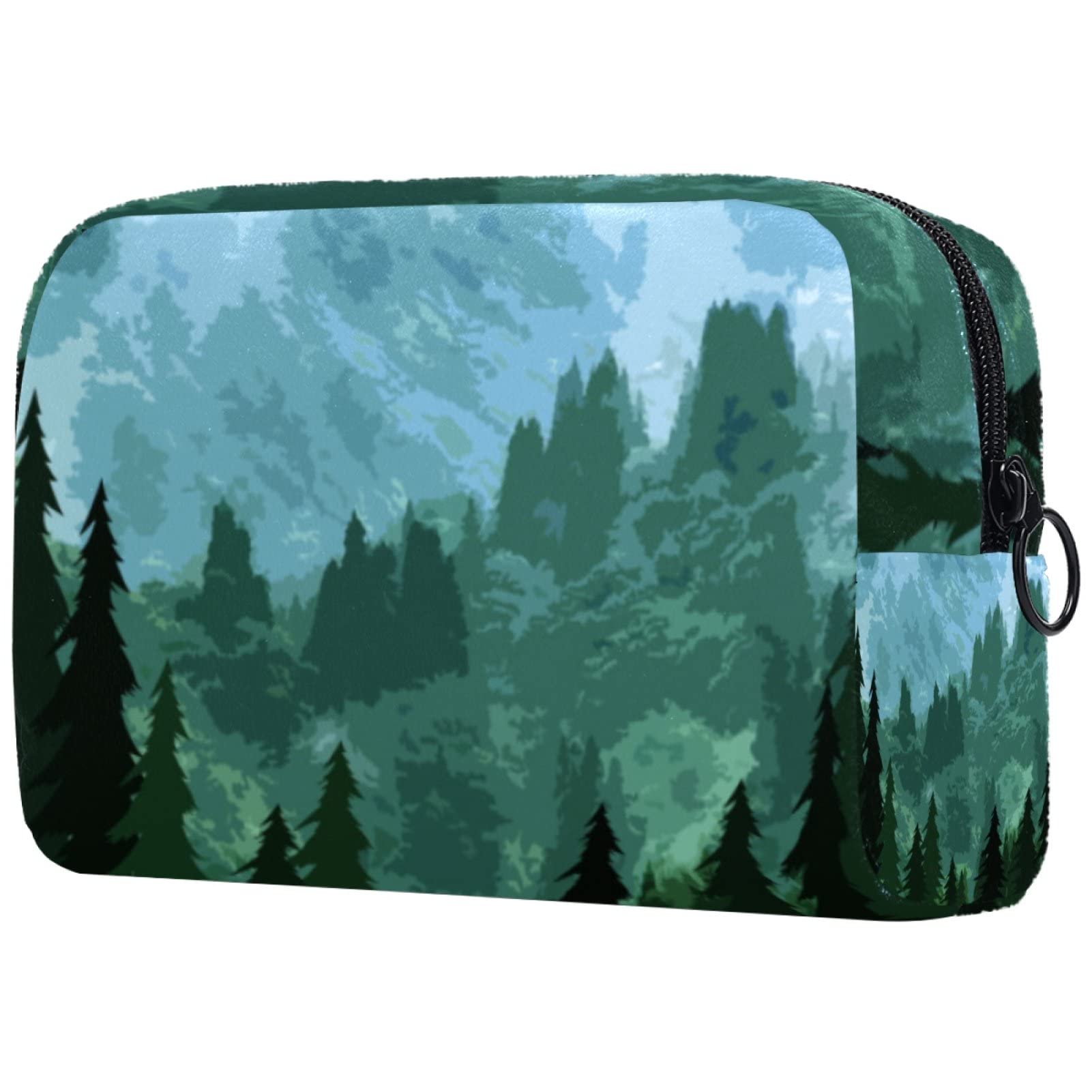 Small Camouflage Print Cosmetic Makeup Bag for Women - Travel Toiletry Organizer with Zipper Pouch | Portable Cute Accessories Case for Makeup Brushes, Lipsticks & Travel Essentials