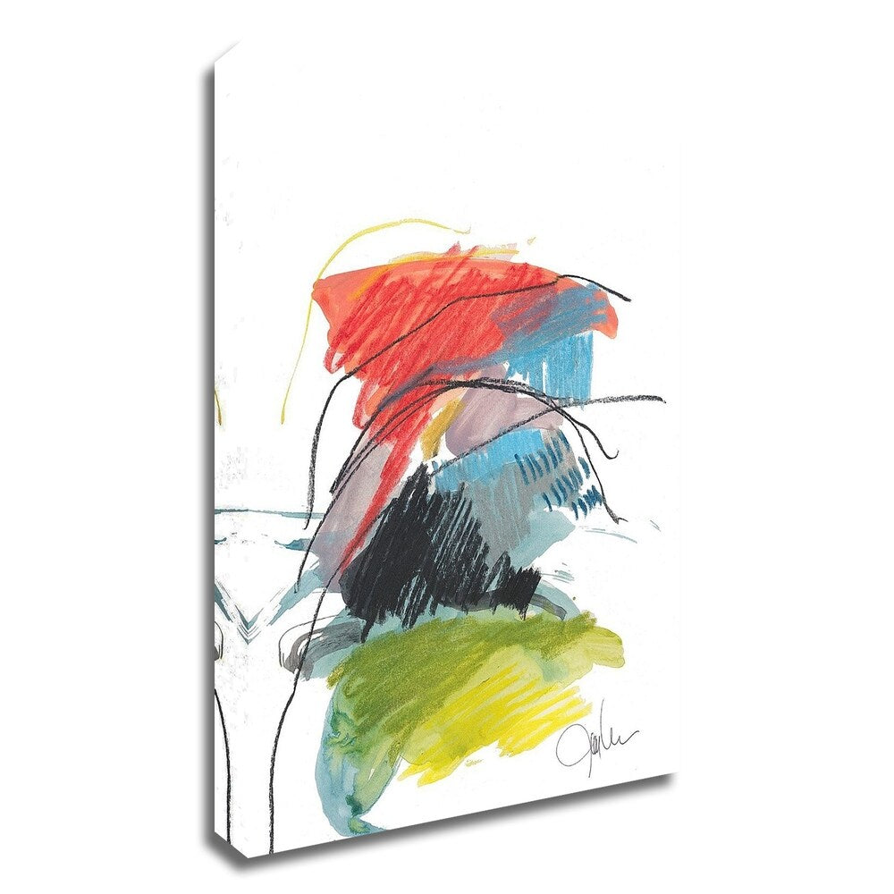 Abstract Landscape No. 40 by Jan Weiss - Premium Canvas Wall Art Print - Ready to Hang - Modern Home & Office Decor - Living Room, Bedroom, Dining Room Wall Decor