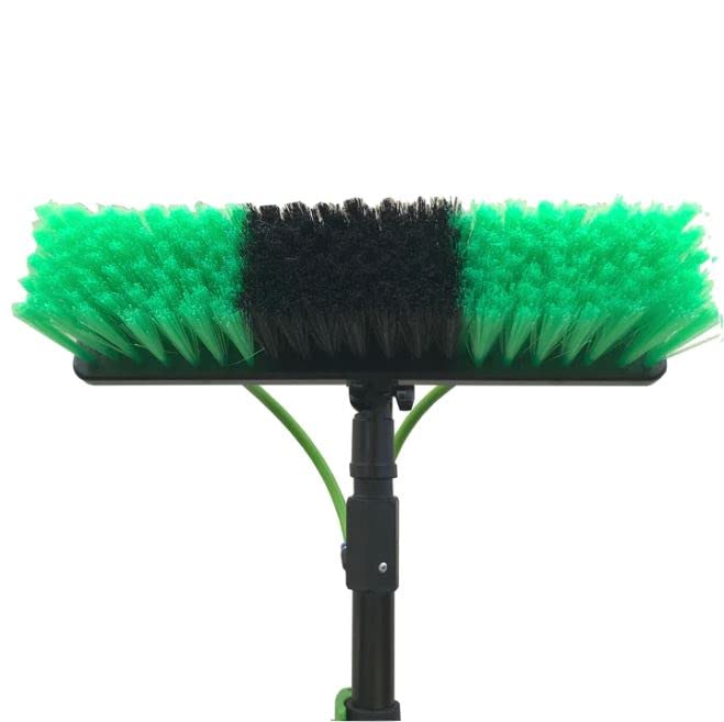 20FT Solar Panel Cleaning Brush & Water Fed Pole Kit - Professional Window & Glass Cleaning System with Scrubber Brush & Hose Spray Washer - Perfect for Residential & Commercial Solar Panel Maintenance, High-Rise Window Washing, and Outdoor Surface Cleaning