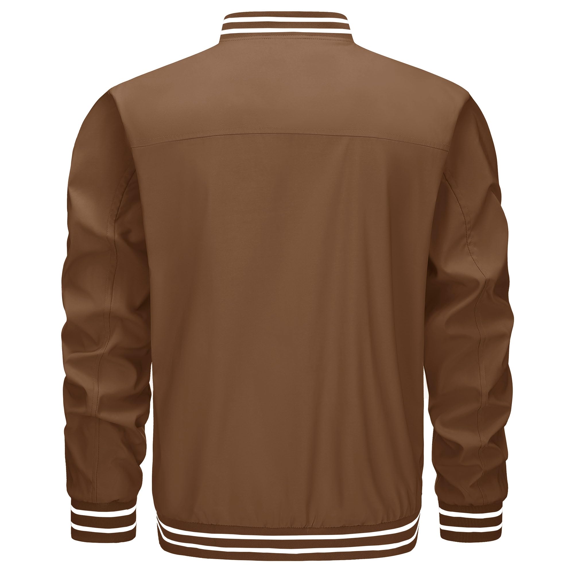 TACVASEN Men's Lightweight Jacket - Windproof Bomber Jacket with Pockets for Spring & Fall | Casual Outerwear for Hiking, Travel & Daily Wear
