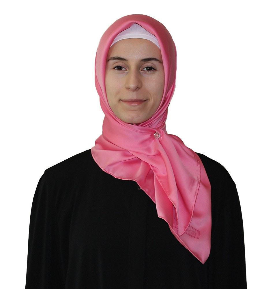 Aker Satin Square Hijab Scarf 6385 991 - Soft & Lightweight Muslim Headscarf for Women, Perfect for Daily Wear, Prayer, and Special Occasions