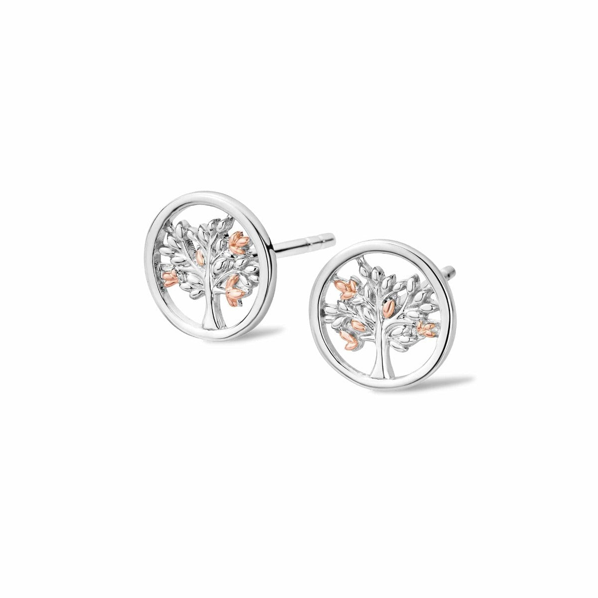 Clogau Sterling Silver Tree of Life Circle Stud Earrings for Women - Elegant Nature-Inspired Jewelry Gift for Birthday, Anniversary & Everyday Wear