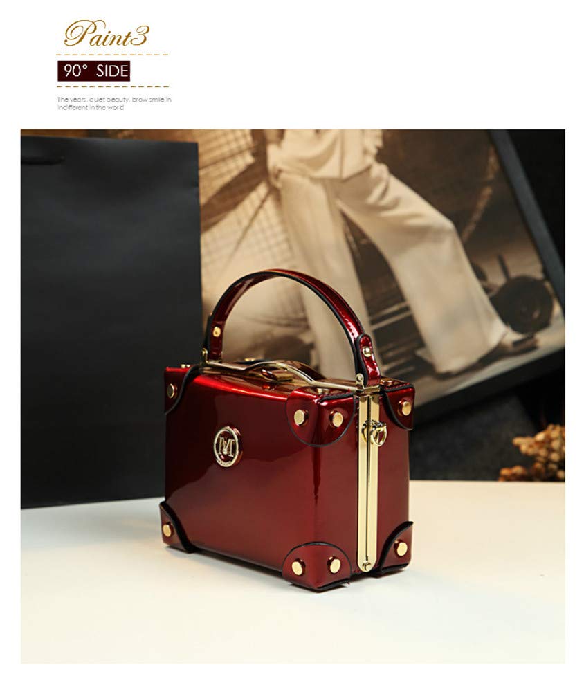 Stylish Women's Leather Top Handle Satchel Handbag - Small Square Box Evening Purse for Shoulder & Crossbody Wear | Perfect for Parties, Work & Date Night
