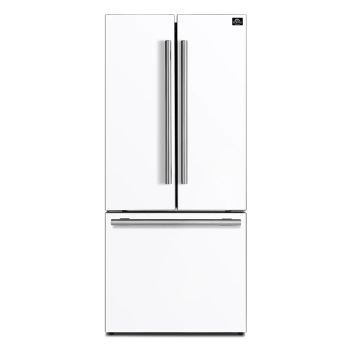 Forno Espresso Gallipoli 30 Inch 17.5 cu. ft. French Door Refrigerator with Ice Maker - Stainless Steel FFFFD1974 - Perfect for Modern Kitchens & Entertaining