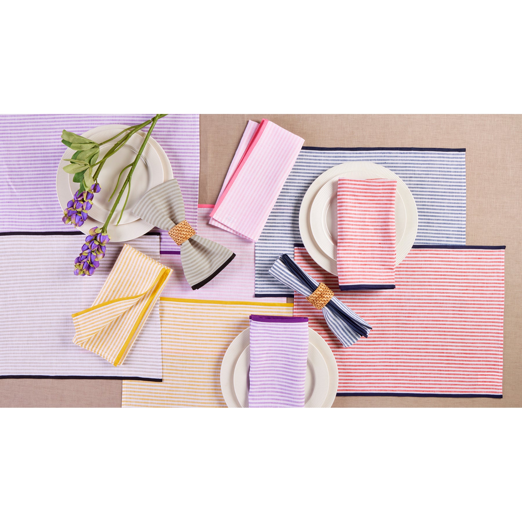 Premium Carmine Napkins, Set of 4 - Soft & Absorbent Dinner Napkins for Formal Dining, Parties & Special Occasions